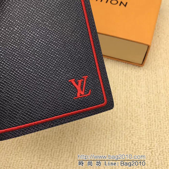 路易威登LV頂級原單 M66540十字紋繡邊藍LV錢夾 ZY1103